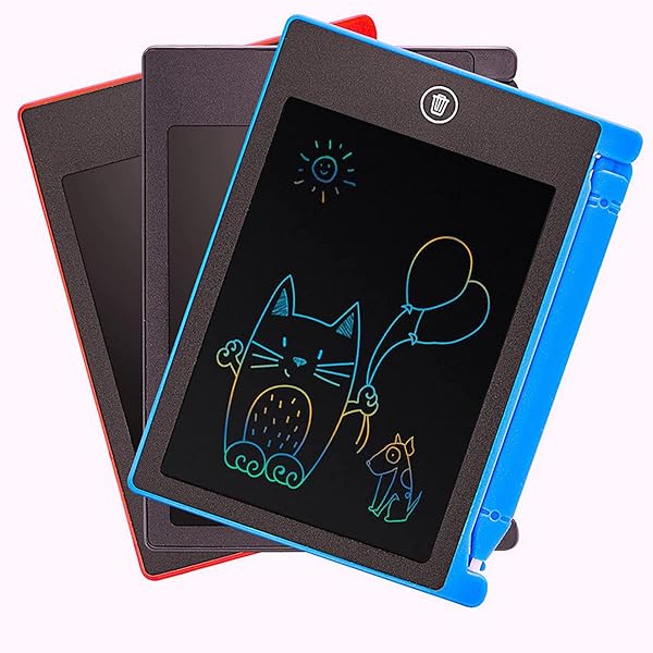 Tablette d'écriture LCD, écriture numérique électronique et tableau de griffonnage à écran coloré, cadeau de tablette de dessin de papier d'écriture manuscrite de 4,4 pouces pour enfants et adultes à - 2