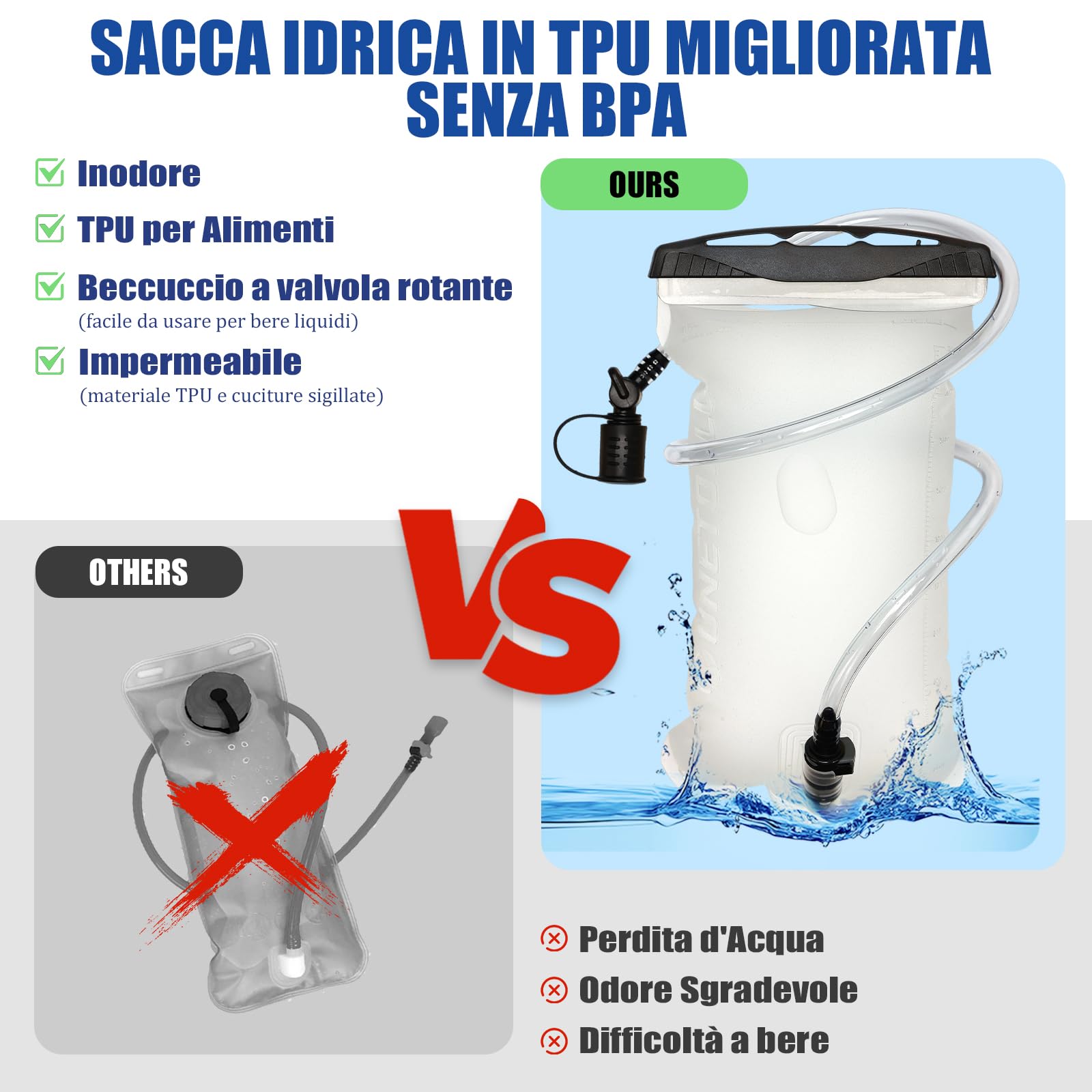 Zaino Trail Running, Gilet Running Uomo Donna, Ultraleggero Gilet Corsa Riflettente Idratazione Multitasche con Borraccia Morbida 500ml o Sacca Idrica 2L per Trekking Ciclismo MTB Sci