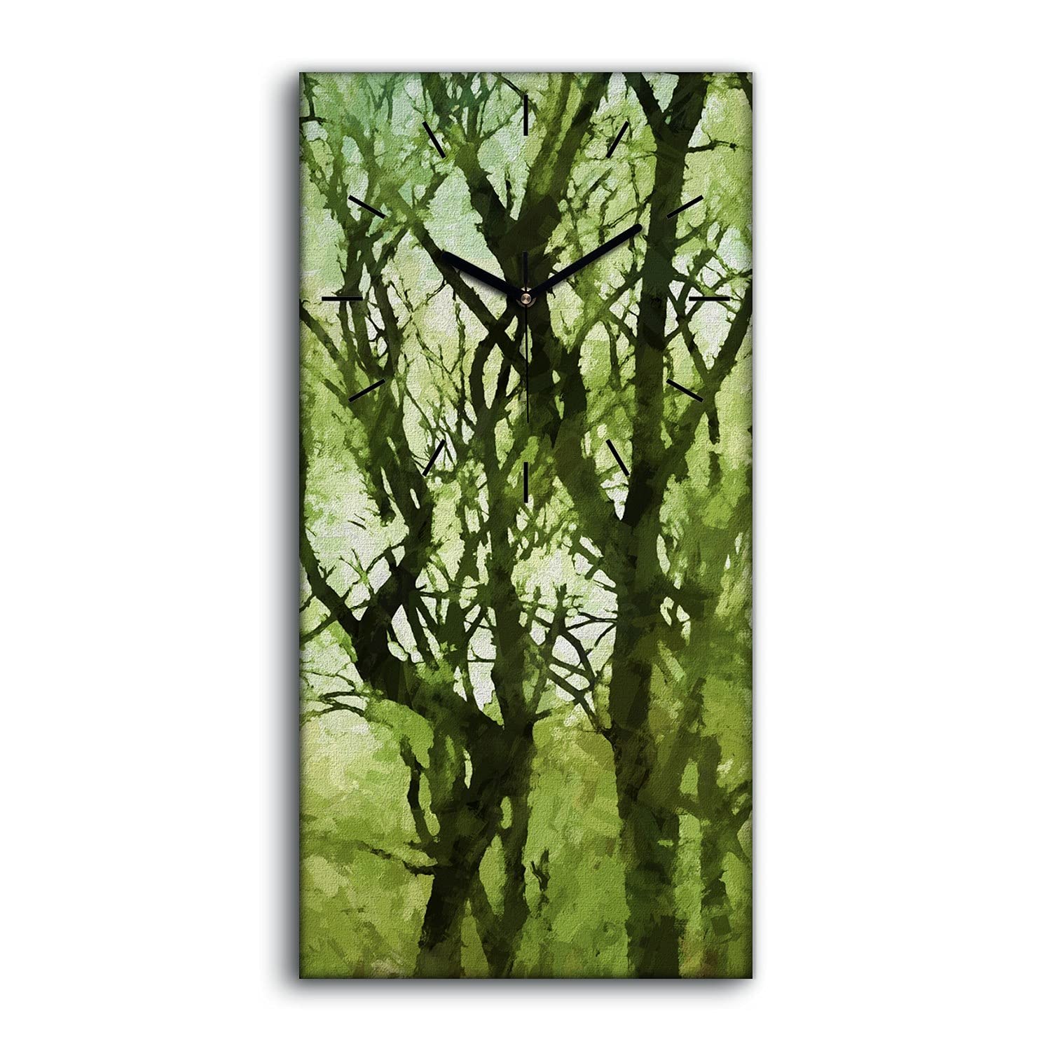 Horloge silencieuse sans tic-tac tableau abstrait arbres pour chambre