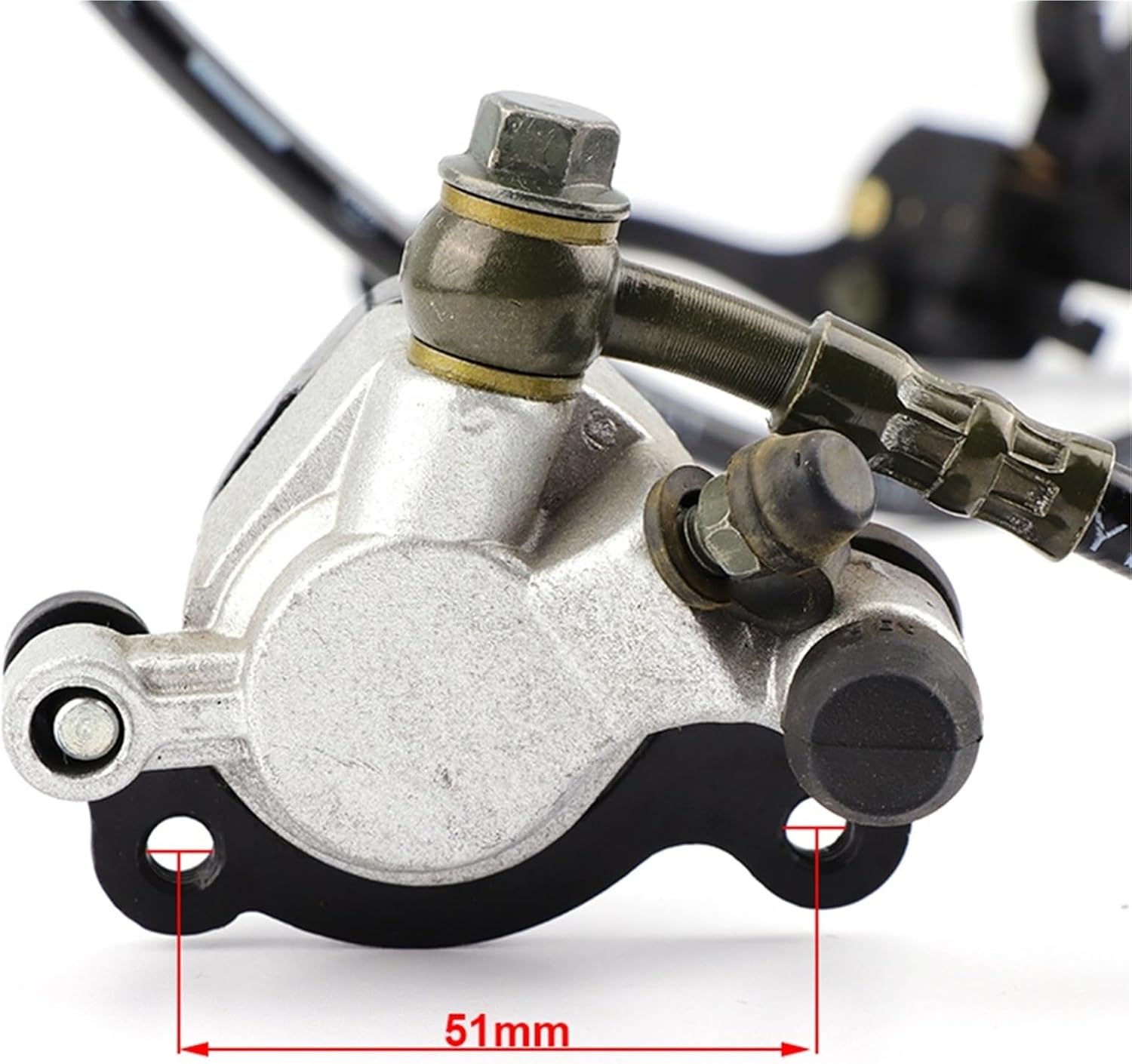 Compatible with 2 Stroke 47cc 49cc 97cc Pocket Motorcycle Motorbike Dirt Bike Scooter ATV Motorcycle Hydraulic Disc Brake Master Cylinder Caliper(Right)