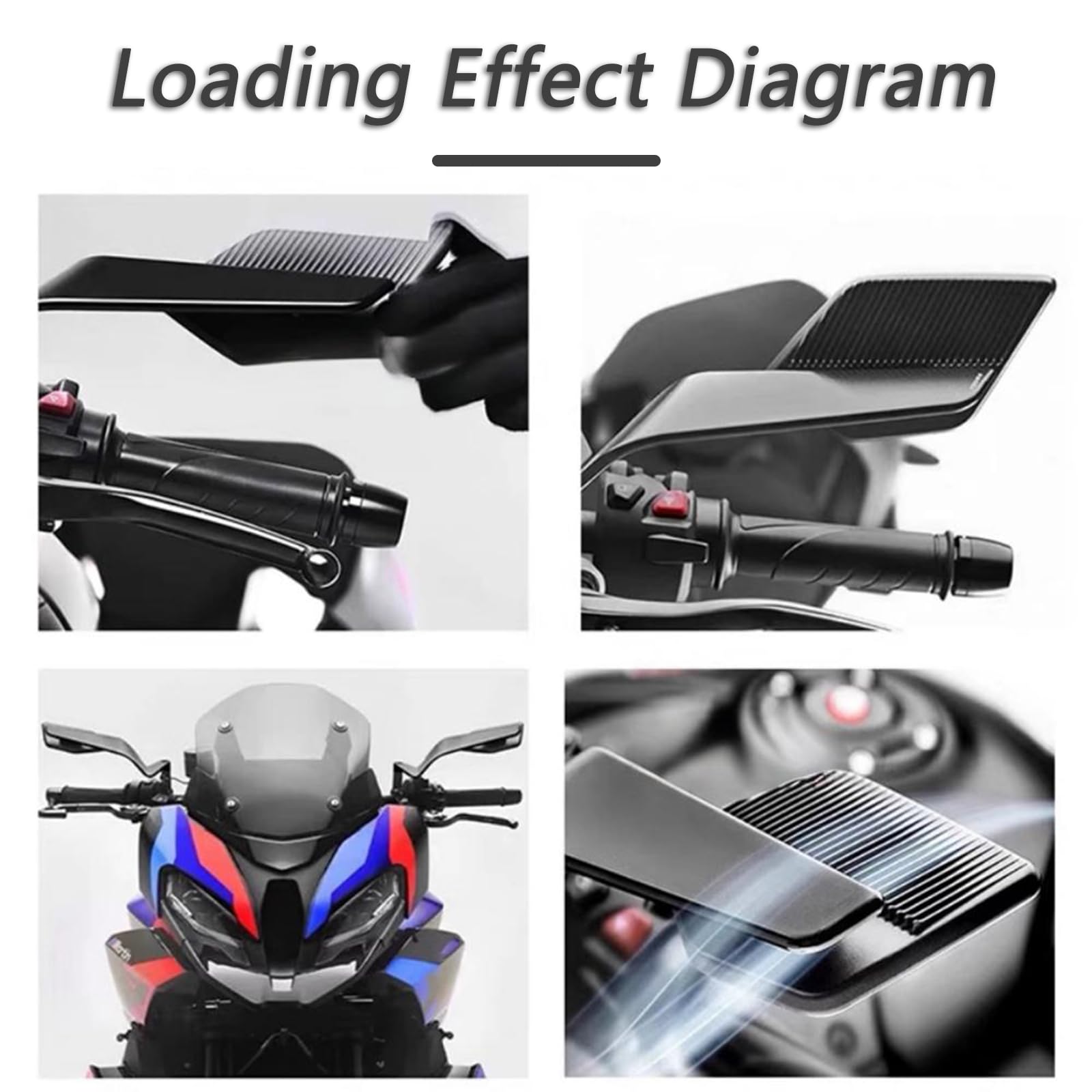 Specchietti Retrovisori Per Moto Regolabili - Per Ninja E Modelli Sportivi - 2 Pezzi - Foto 10