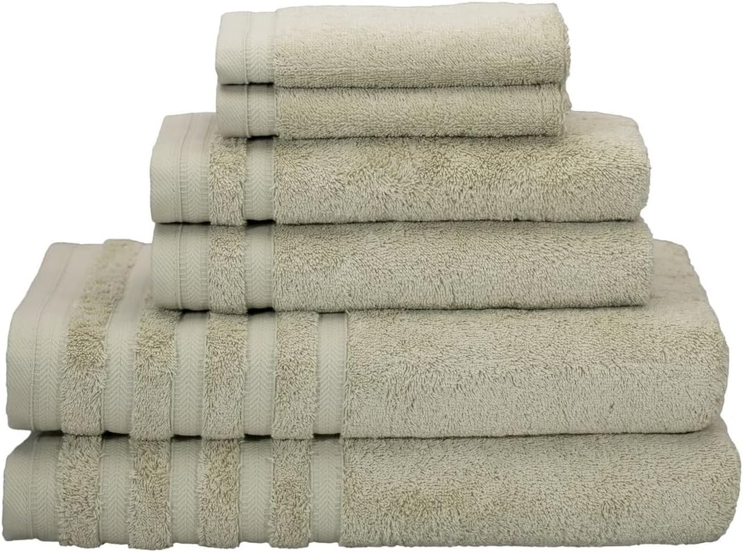 Baltic Linen Pure Elegance Turkish 6-Piece Towel Set Cotton Sage