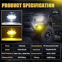 Vista 2 de Suparee. - Conjunto de luces antiniebla LED para Tacoma, Tundra 4runner, Corolla, Camry.