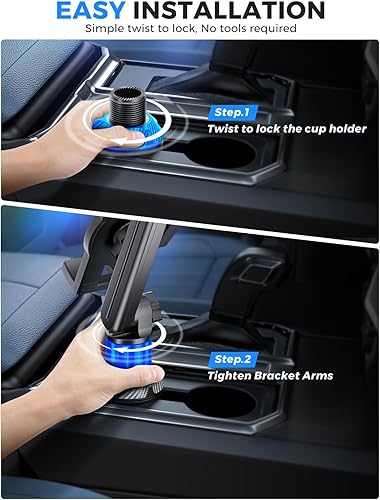 Miniatura 6 de eSamcore Soporte para tablet para camión, soporte para tableta de automóvil con soporte de rotación de 360 de altura ajustable de 15 pulgadas,