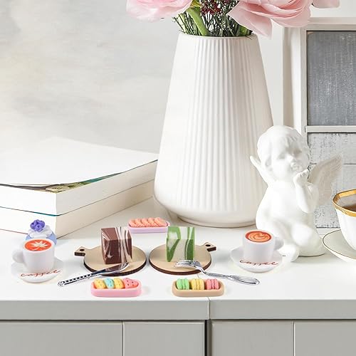 Miniatura 6 de 100 Pcs Assorted Mini Food & Drink Set for Dollhouse Enthusiasts Steamed Buns, Desserts, Pizza, Fruits, Snacks, Coffee, Cups, Coasters, Utensils,