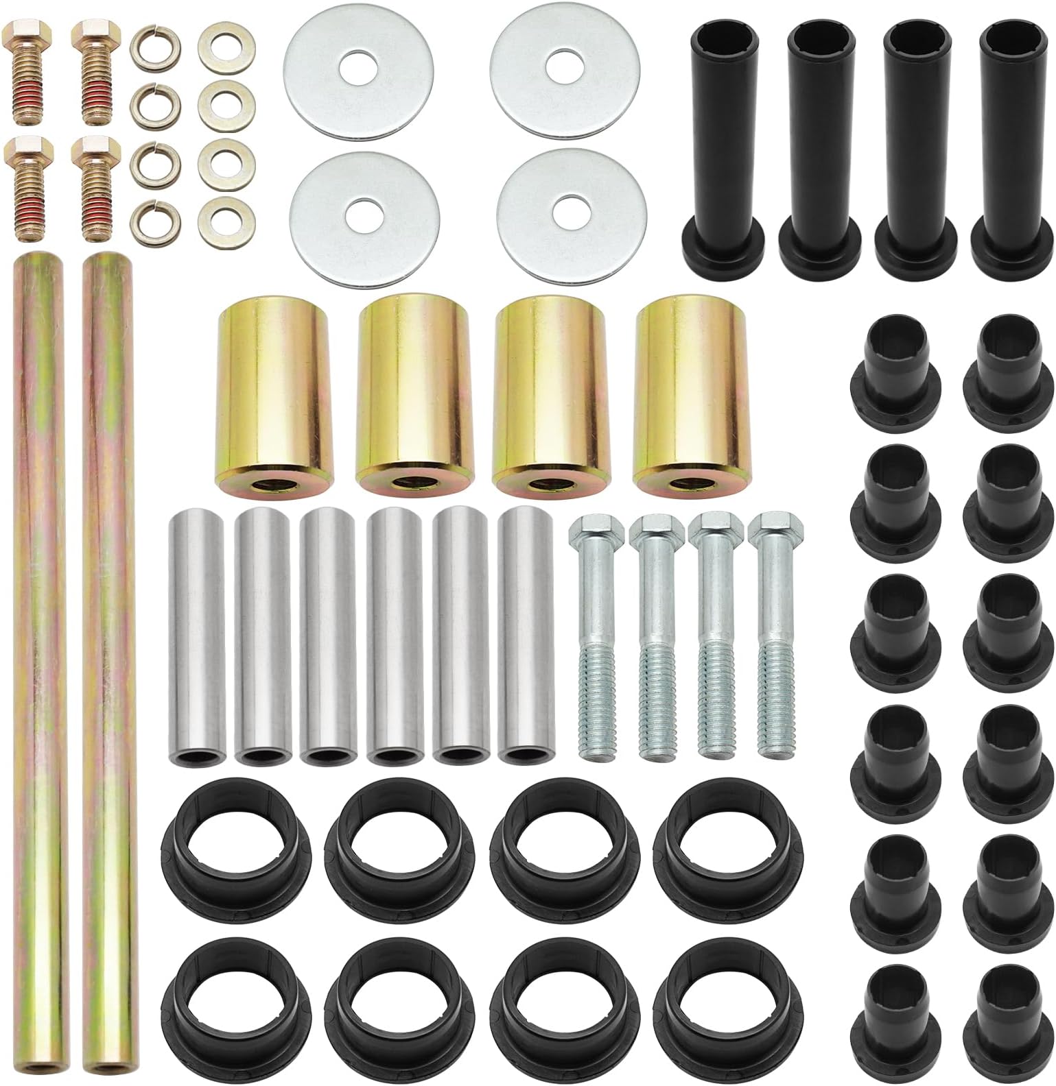 Rear Left & Right A-Arm Bushing Shafts Blots Kit for Polaris Sportsman 400 450 600 700 2003-2007 Sportsman 500 800 2003-2010 OEM# 5020826 5434548 5434551 5133806 5434550