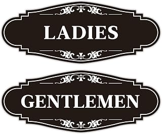 2 Pcs Men and Women Restroom Signs image