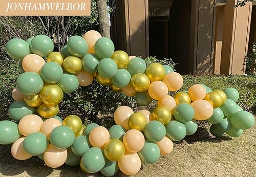 Miniatura 10 de Jonhamwelbor Paquete de 100 globos de látex turquesa y verde azulado de 12 pulgadas para cumpleaños, compromiso, baby shower, fiesta, decoración de