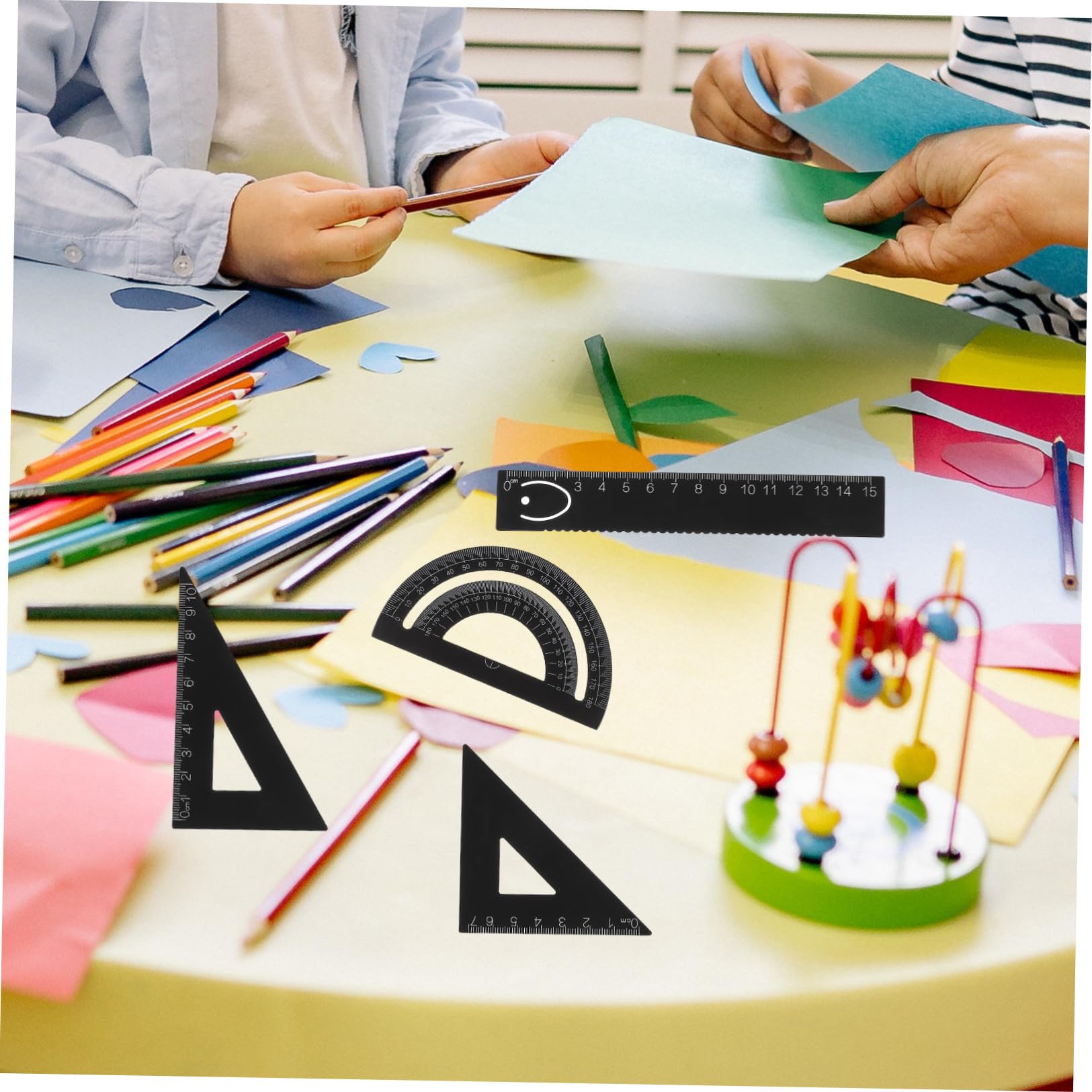 NUOBESTY 4sätze Lineal Für Schüler Präzise Zeichnungswerkzeuge Geometrische Messinstrumente Für Schule Und Studium