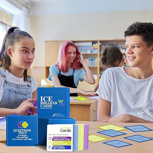 Miniatura 6 de chiazllta 75 Connection Cards Icebreaker Questions Trust Building Games Team Building Activities Conversation Starters for Meetings and Workplace