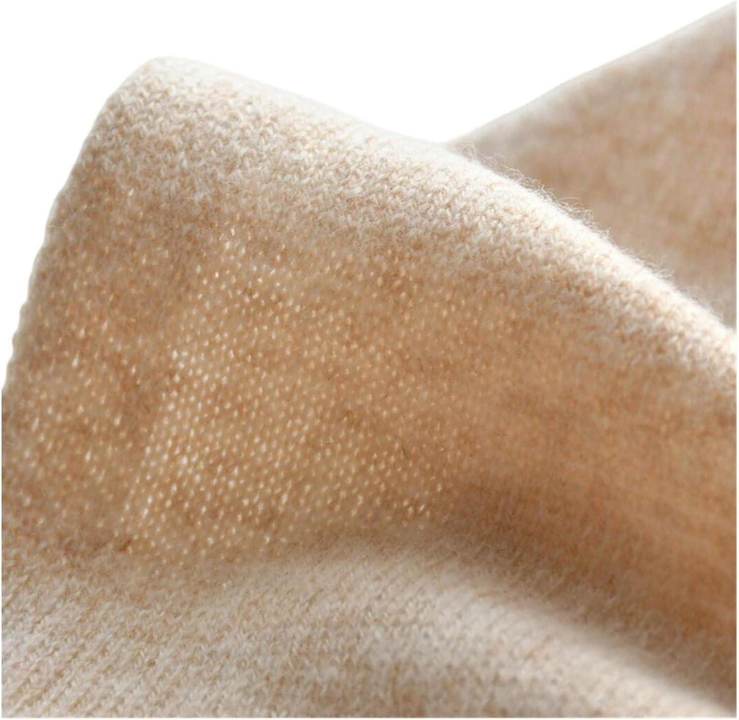 Strickschal Kaschmir Schals Beige Frauen Und Männer Winter Strickschal Erwachsene Warme Lange Wolle Damen Schals, beige, Kids115CM