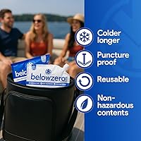 Vista 5 de Below Zero Paquetes de hielo precargados reutilizables para enfriadores Bloques de hielo de congelador de larga duración para acampar, bolsas