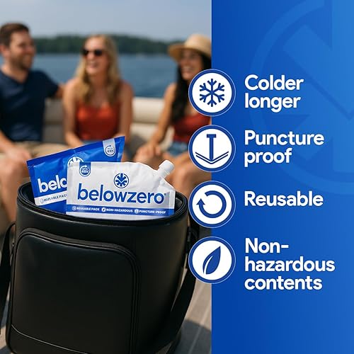 Miniatura 5 de Below Zero Reusable Ice Packs for Lunch Box and Cooler Bags  Patent Pending Coldest and Longest Lasting Technology, 8+ Hour Cooling Ice Gel Pack -