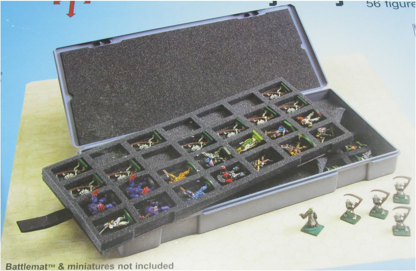Chessex Figure Storage Boxes: Role Playing Games (RPGs) - Large Figure Storage Boxes - Larger 25mm Figures - 56 Figure/Humanoids Capacity