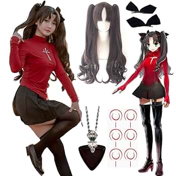 遠坂凛　衣装2着　ウィッグ付き　フルセット Amazon.co.jp: [BNQ] 遠坂凛 コスプレ衣装 Fate/stay night