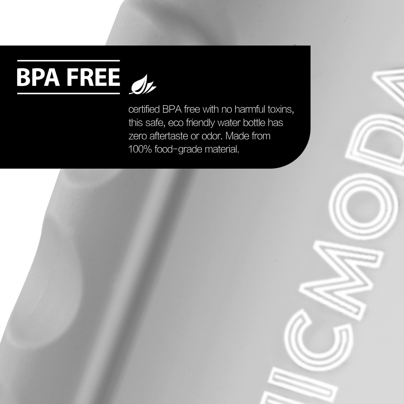 Collapsible Water Bottle, CHICMODA ShockProof Portable Water Bottle with BPA Free, Leak Proof, Wide Mouth, Flip top for Travel Sports and Outdoors,Grey