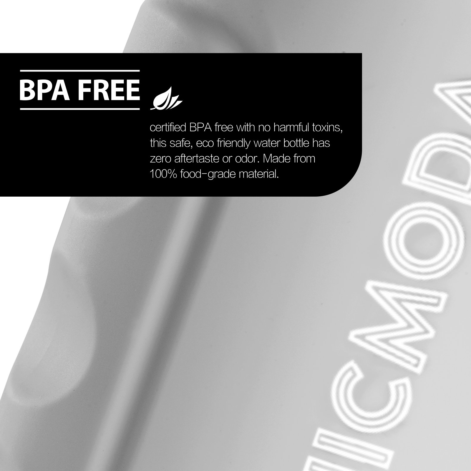 Collapsible Water Bottle, CHICMODA ShockProof Portable Water Bottle with BPA Free, Leak Proof, Wide Mouth, Flip top for Travel Sports and Outdoors,Grey