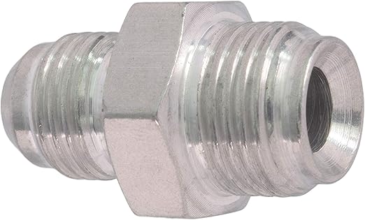 ICT Billet 6an Male Flare to 5/8-18 Inverted Flare Power Steering Adapter Fitting Thread Connector Fluid Designed & Manufactured in the USA Bare Aluminum F06AN625IF