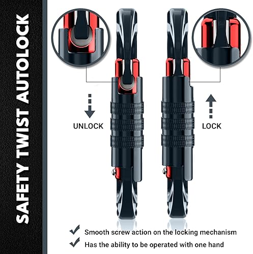 Vista 126 de 12kN (2697 lbs) Heavy Duty Carabiner Clips, for Securing Pets, Outdoor, Camping, Hiking, Hammock, Dog Leash Harness, Keychains
