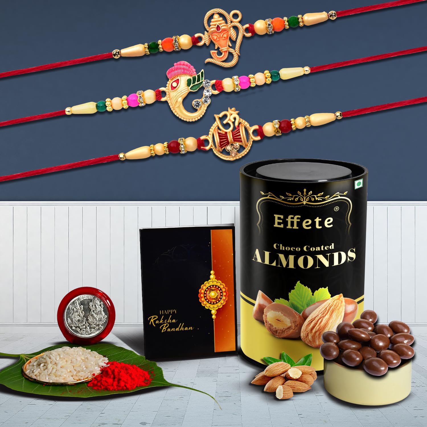 DeoDap Rakhi For Brother Set Of 1 with Silver Color Pooja Coin, Rakhi With Greeting Card, Rakhi For Kids, Brother & Bhabhi, Rakhi With Chocolate, Sweets, Rakhi Gift, Rakhi Combo (K3_257+258+259_AS) (B0B5PF2TW2) Amazon Price History, Amazon Price Tracker
