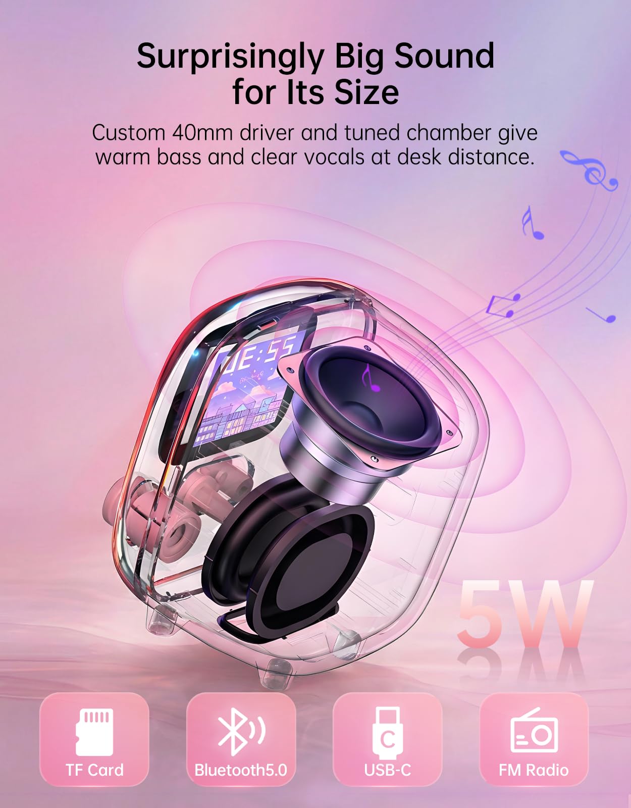 Amazon.com: Divoom Tiivoo-2 Retro Bluetooth Speaker with FM Radio