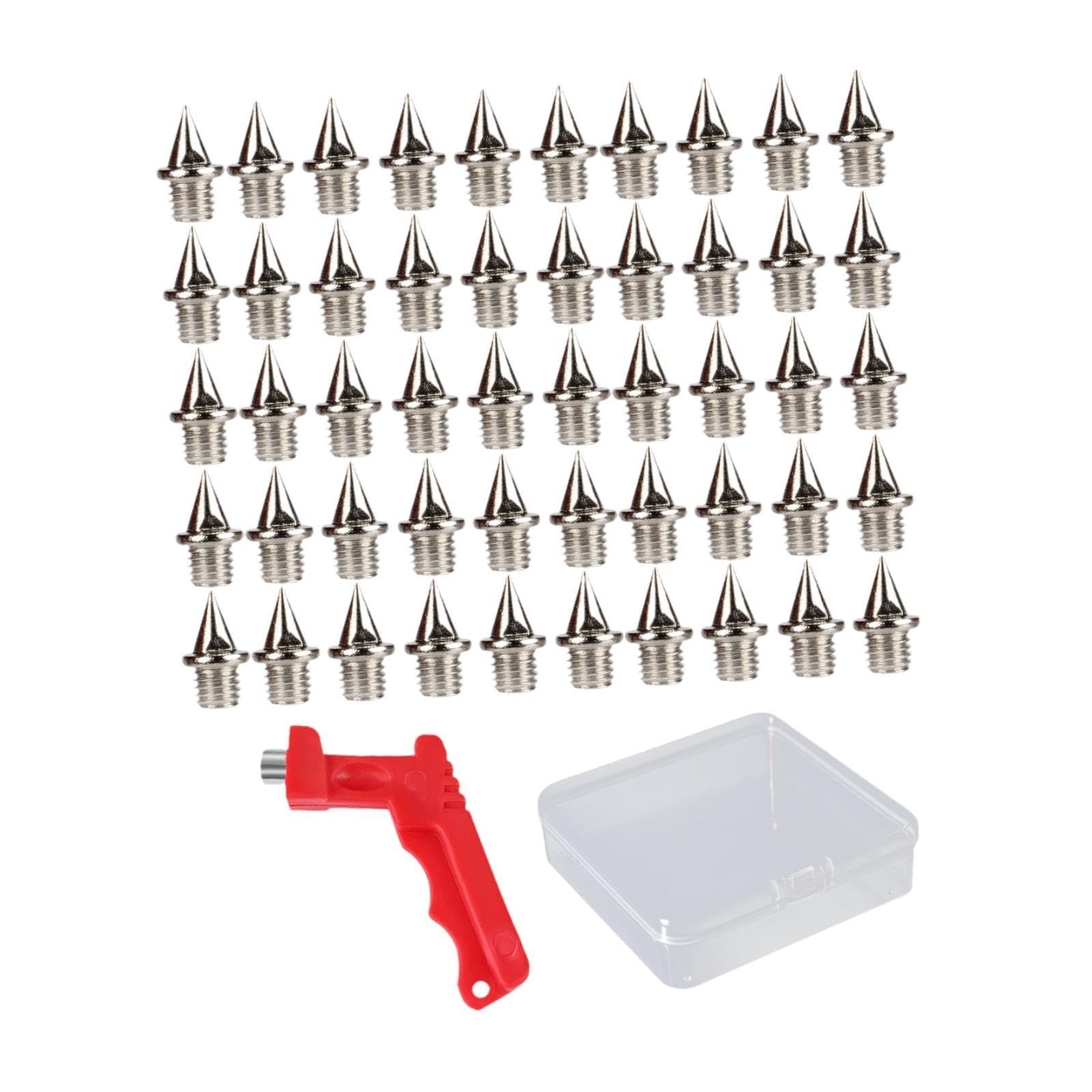 rockible 50 Pieces Track and Field Running Spikes with Spikes Wrench, 1/4