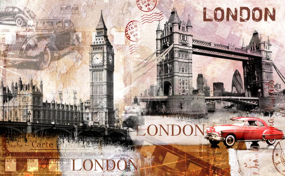 Puzzle da 1500 Pezzi per Adulti retrò Londra Casual Puzzle Fai da Te
