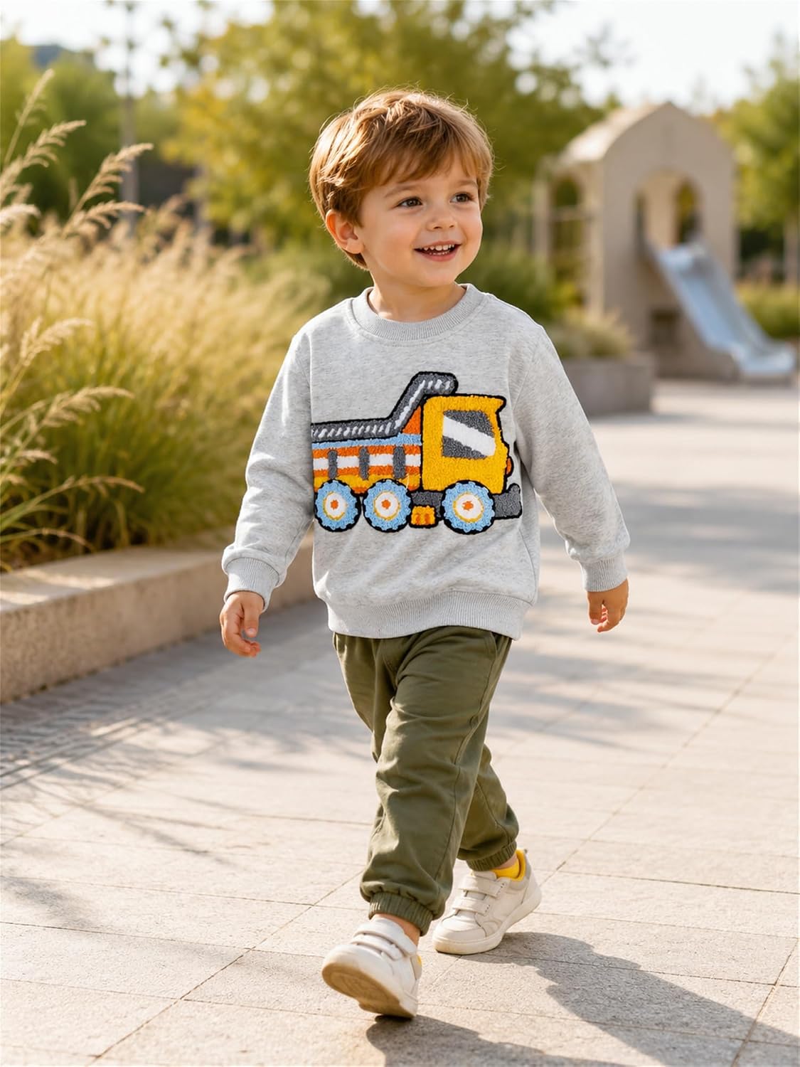 Little Boys Sweatshirt Crewneck Pullover Top Shirt Kids Winter Clothes 2-7T