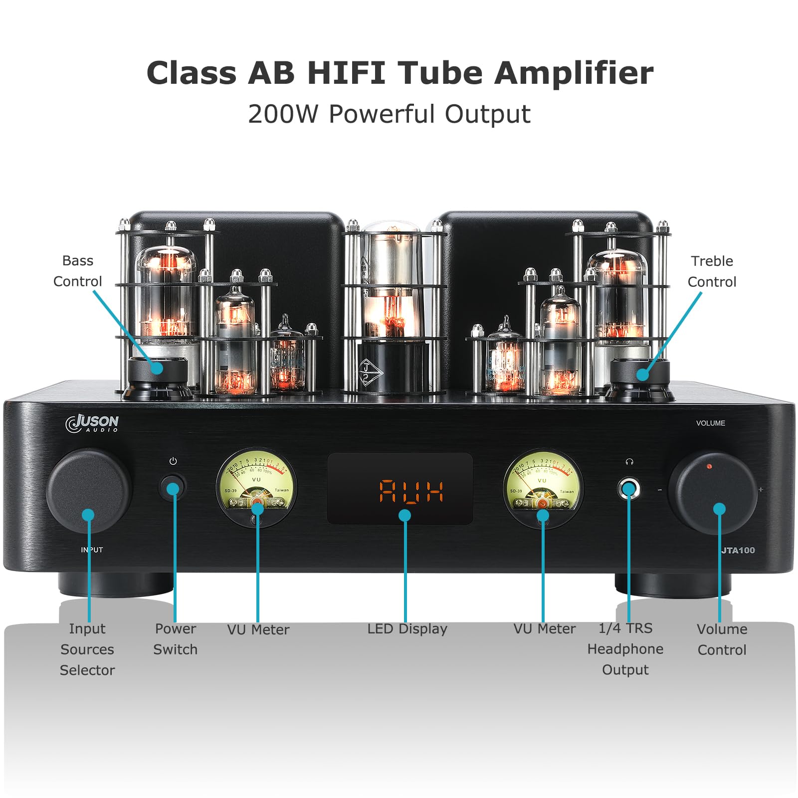 【美品】JUSON AUDIO JTA100 プリメインアンプ Amplificador de tubo de vácuo Juson Audio JTA100 200W integrado