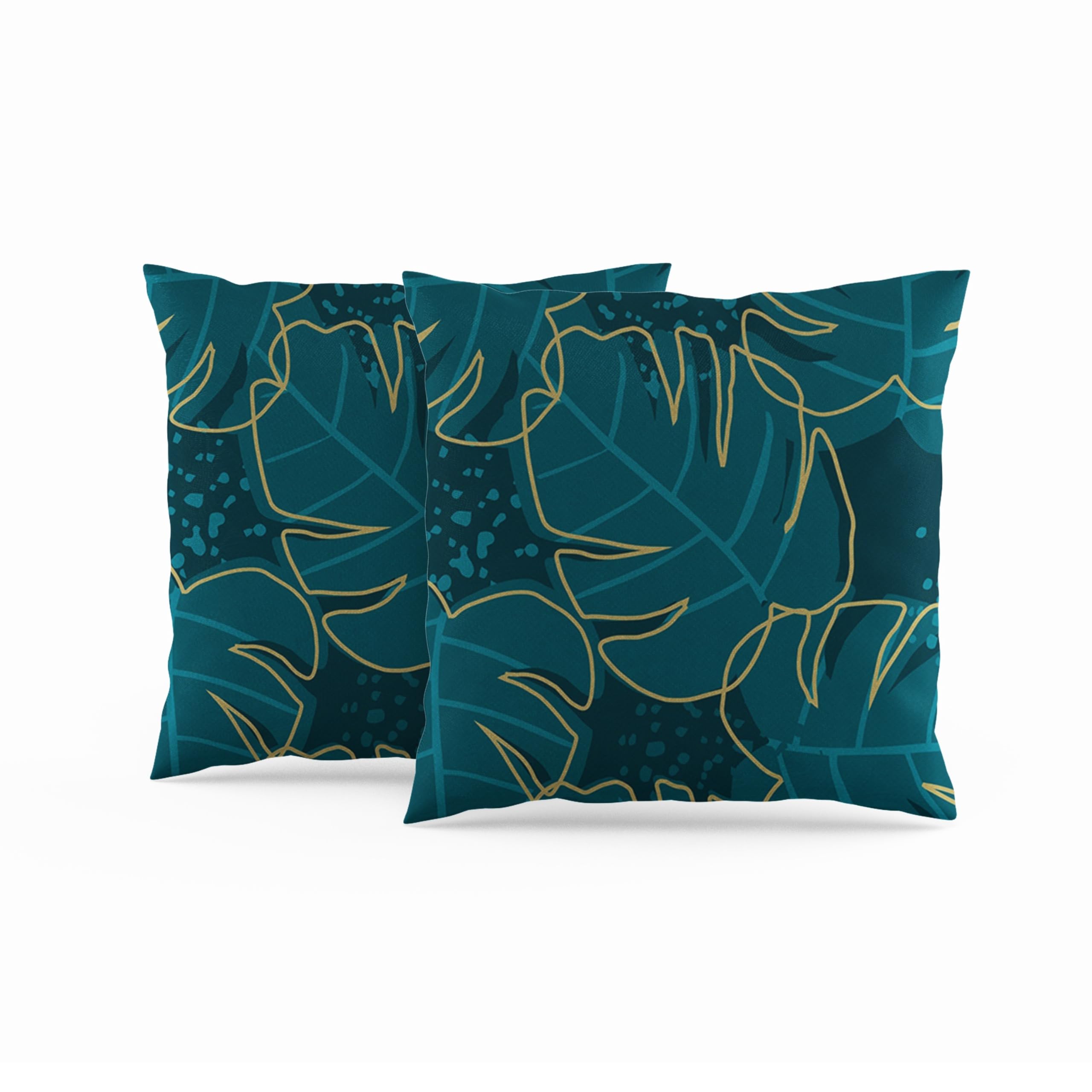 Housse de coussin vert pin jungle 50x50 cm lot de 2 pour canapé de salon