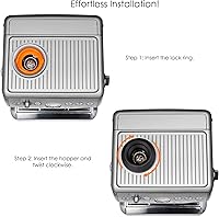 Vista 3 de Single Dose Hopper with Silicone Bellows and Anti-Popcorning Weight Compatible with Breville Barista Express, Pro, Touch, and Impress Black