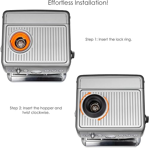 Miniatura 3 de Tolva de dosis única con fuelle de silicona y peso anti-popcorning | Compatible con Breville Barista Express, Pro, Touch e Impress | Negro