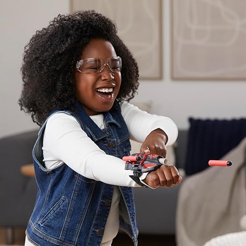 Miniatura 8 de Marvel NERF Spider-Man Miles Morales Thwip-Tech Blaster, incluye 3 dardos, tirador web, juguete de juego de rol para niños de 5 años en adelante