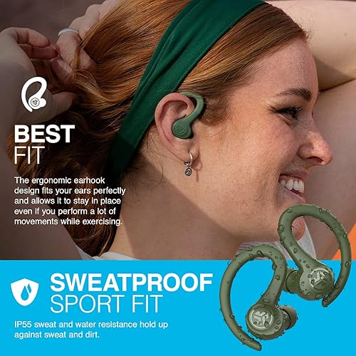 Miniatura 6 de JLab Go Air Sport, auriculares de entrenamiento inalámbricos con llamadas claras C3, diseño deportivo de gancho seguro, tiempo de reproducción