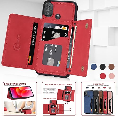 Miniatura 9 de Asuwish Funda para teléfono Motorola Moto G Power 2022MotoG Play 2023G Pure 2021 con protector de pantalla de vidrio templado y soporte para tarjeta