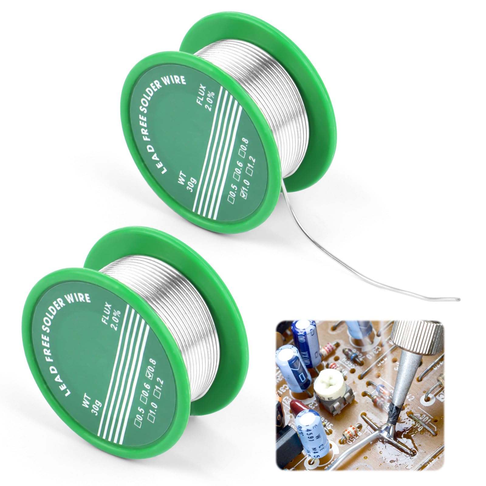 Stagno Per Saldatura Senza Piombo Sn99.3Cu0.7 - Filo 1mm, 50g Con Nucleo Di Colofonia - Foto 11