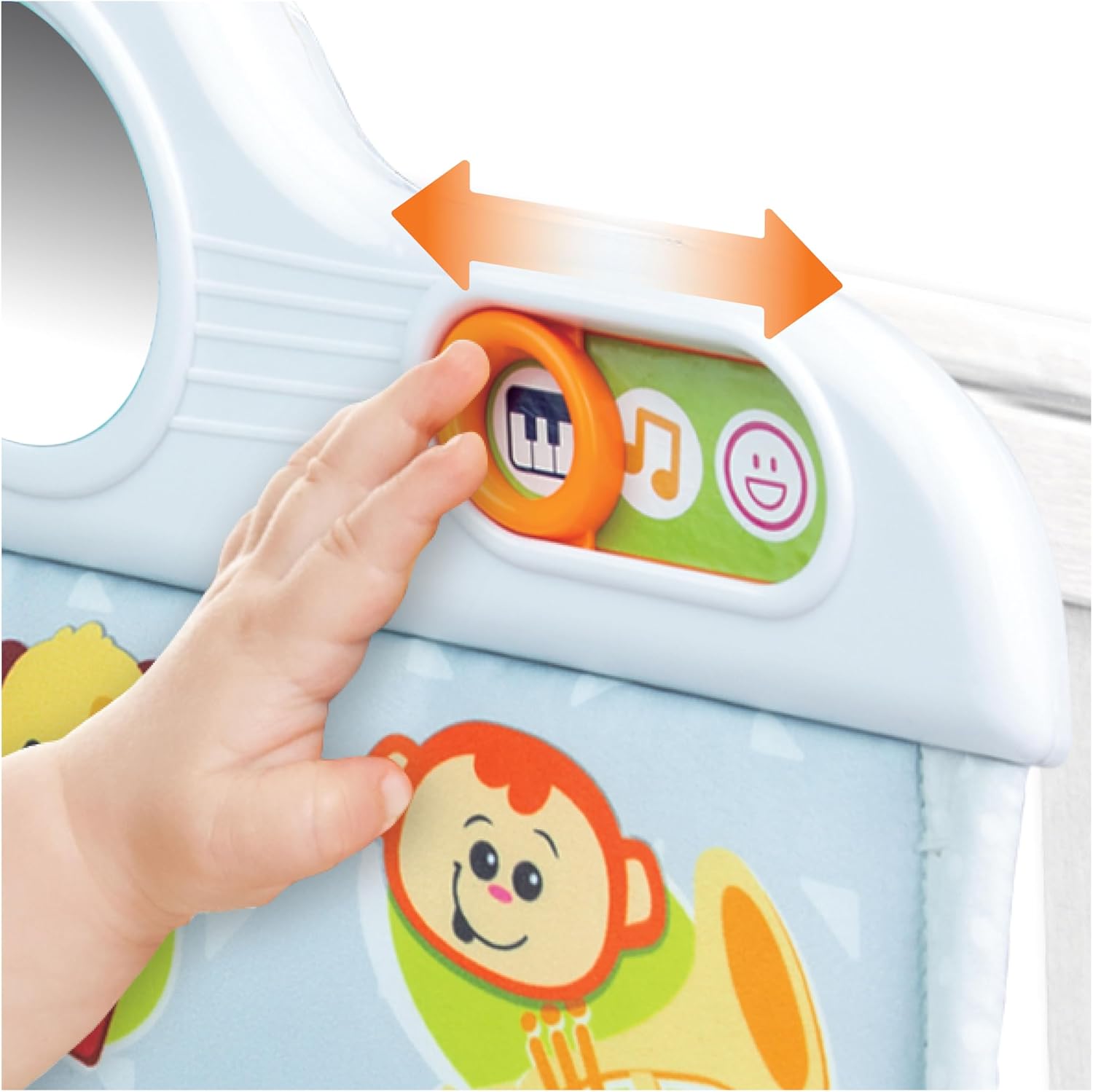 Winfun Animal Friends Infant Soft Crib Piano Musical Toy for Newborns (0+ Months) 3 Play Modes, 5 Colorful Keys & Animal Sounds, Tummy Time & Sit-Up Play, Promotes Sensory & Cognitive Development