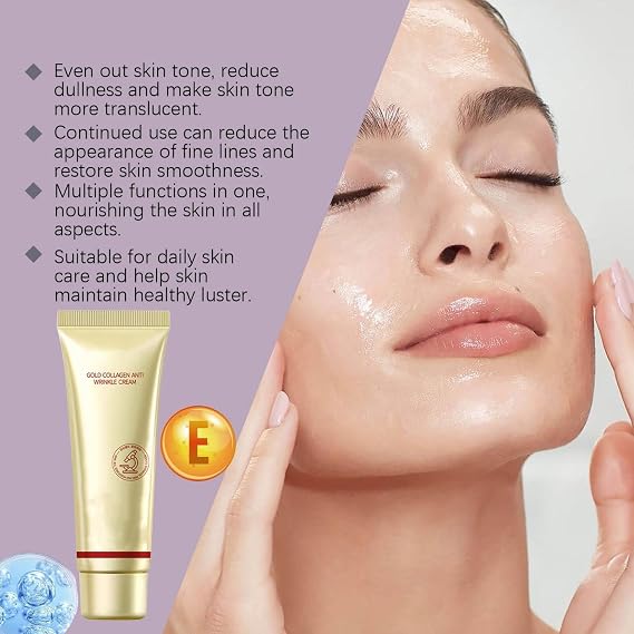 Collagen Anti-Wrinkle Cream,Golden Collagen Cream,Gold Anti Aging Face Cream,Collagen Face Cream For Women Anti Aging,Collagen Daily Face Moisturizer,Collagen Firming Face Cream,Reduce Fine Lines (3)