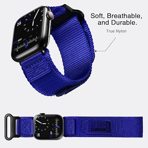 Vista 9 de Nereides Correa deportiva de nailon resistente con diseño de bucle tejido compatible con correa de Apple Watch, para iWatch de 1.65, 1.73, 1.77