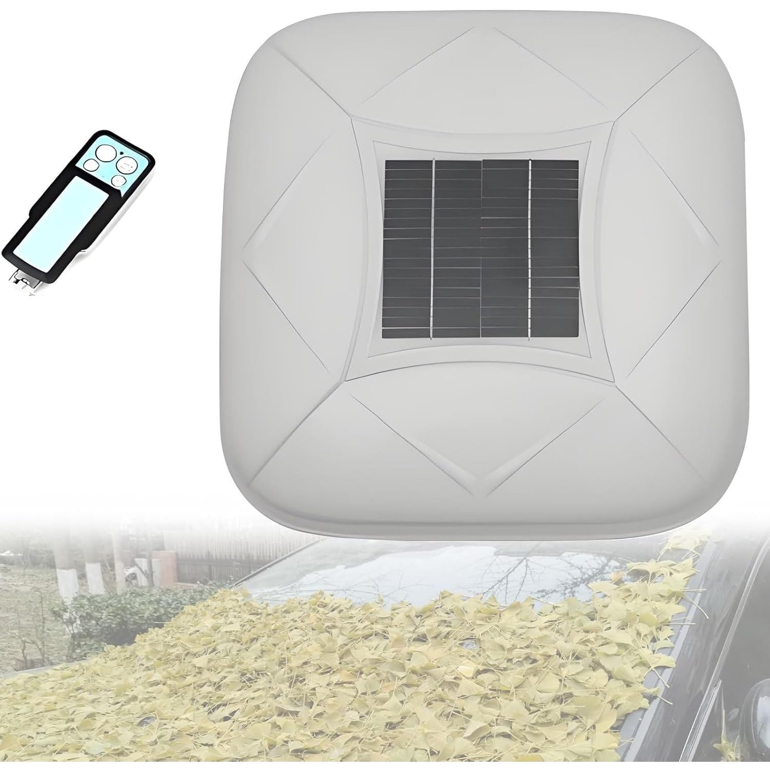 UofZc Smart Automatic Car Cover, App & Remote Dual Control, Auto Retract Deploy, All Season Weather Shield for Sedan SUV Truck White