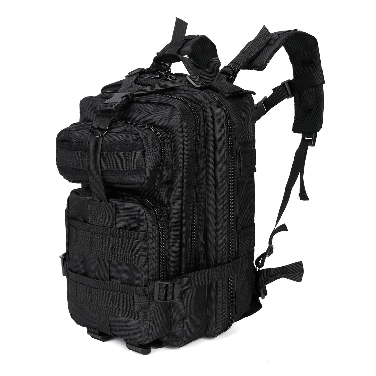30L Small Tactical MOLLE Backpack for Men - Military Assault Pack for Hiking Camping Travel (Black)