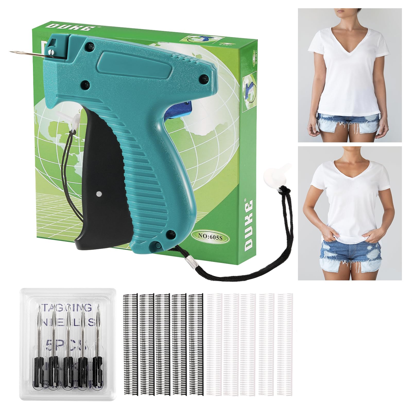 HEARTKEYStitchy Quick Clothing Fixer, Speedy Clothing Fixer, Clothing Stitch Gun 2024 Mini Stitch Gun with 6 Needles,500 Black & 500 White Fasteners