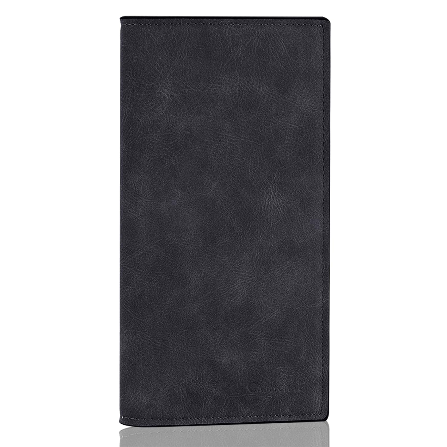 CASMONAL Premium Leather Checkbook Cover for Men and Women Checkbook Holder Wallet RFID Blocking