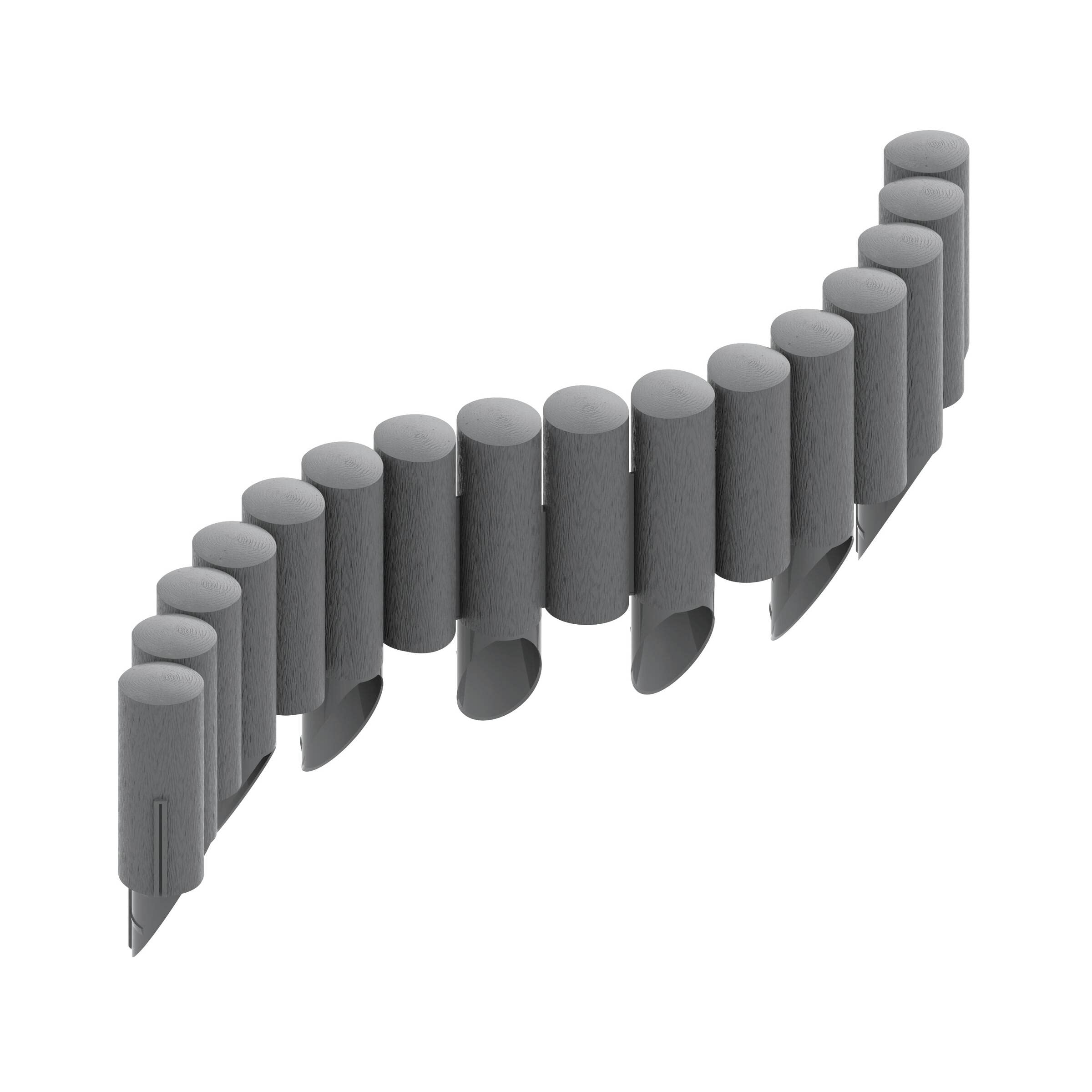 Cellfast - Palisade de jardín (25,5 cm, 2,3 m), Color marrón