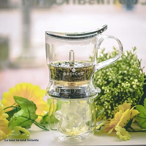 Miniatura 7 de GROSCHE Aberdeen - Infusor de té y tetera inteligente, sin BPA, diseño sin goteo, posavasos Fácil de preparar Fácil de limpiar Elaboración