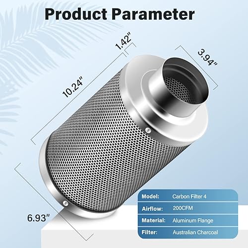 Miniatura 5 de iPower Ventilador de conducto de refuerzo en línea de 4 pulgadas, ventilador de ventilación de escape HVAC con bajo ruido para baños, cocinas,