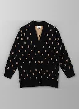 BURBERRY ダークグレー カーディガン Mサイズ Burberry - Check Oversized Cardigan | HBX - Globally Curated