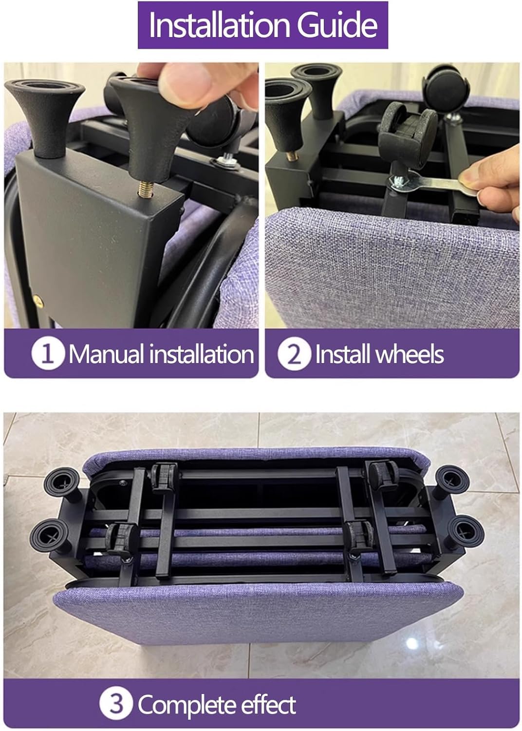 Comfortabel kampeerbed Opvouwbaar bed met matras Draagbaar campingbedje voor gasten met wielen Campingbed ondersteunt 331 lbs