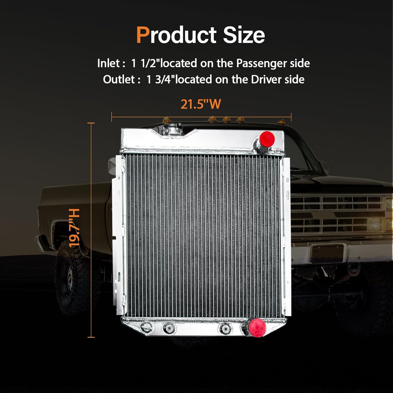 3 Row Aluminium Car Radiator for 1960-1966 Ford Mustang Falcon Ranchero/Mercury Comet 1961 1962 1963 1964 1965 CC259 Aluminium Radiators for Ford Radiador for Mustang