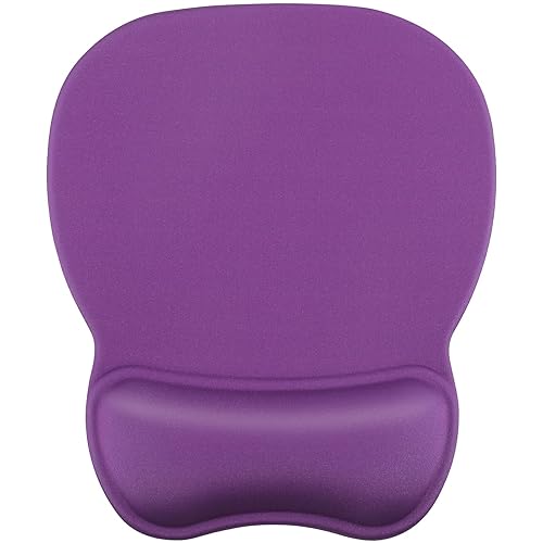 MROCO Ergonomic Mouse Pad with Gel Wrist Rest, Smooth Wrist Support Surface, Non-Slip PU Base for Pain Relief, Comfortable Mousepad for Computer, Laptop, Office & Home, 9.4 x 8.1 in, Violet Purple